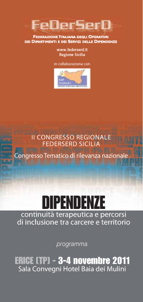 programma convegno FeDerSerD 